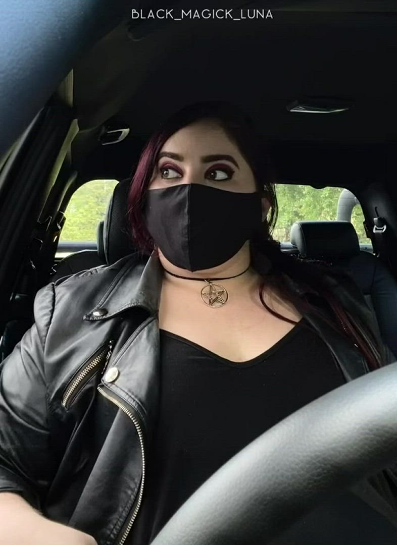 Areolas BBW massive titties Car Flashing Goth Nipples OnlyFans Public Porn GIF