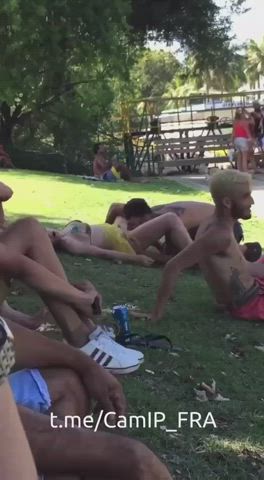 Exhibitionist Exposed Oral Outdoor Party Public vagina cunt Eating r/CaughtPublic Porn GIF
