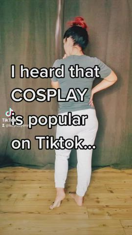 Catsuit Cosplay red hair TikTok Porn GIF