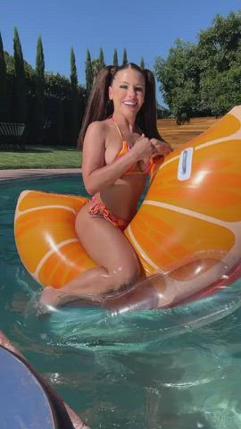 Adriana Chechik Pool melons Porn GIF