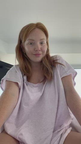 Amateur massive breasts titties Bouncing tits Freckles ginger teenie Titty Drop Porn GIF