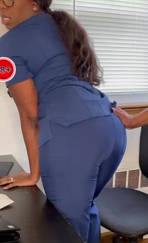 Black NSFW Nurse Patient Spanking Work Porn GIF