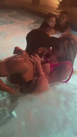 Australian BBC Doggystyle Homemade Interracial Kissing Pawg Pool Public Savannah Bond Porn GIF