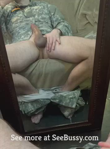 Army humongous meat Military Uniform Porn GIF
