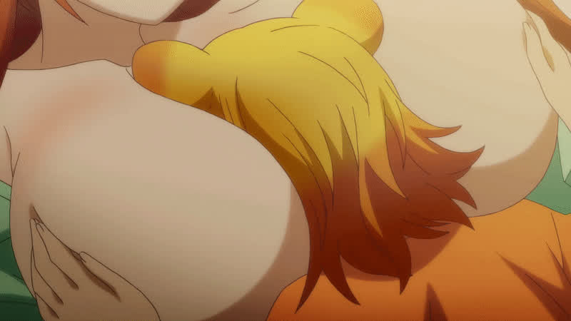 Anime Ecchi Groping big boobies MILF Motorboating Porn GIF