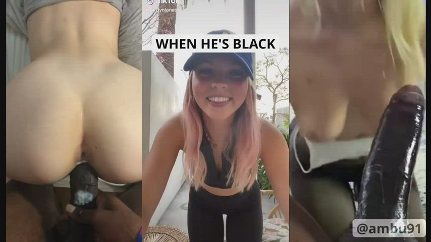 BBC blonde Interracial PMV Pawg Split Screen Porn teenie TikTok Porn GIF