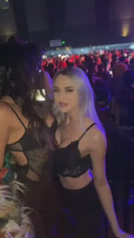 Amateur Flashing Kissing Party Porn GIF