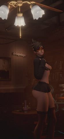 3D Animation ass Overwatch Rule34 Skirt fat Porn GIF