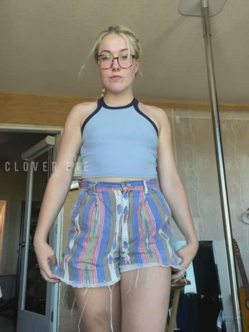 Yellow-haired melons Glasses skinny Pigtails Small tits Strip tits Titty Drop Porn GIF